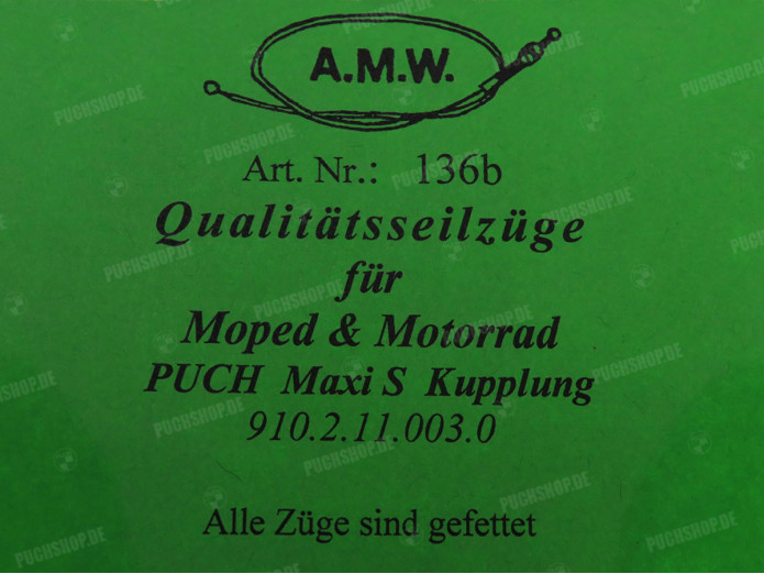 Bowdenzug Puch Maxi S Kupplungszug lang A.M.W. 